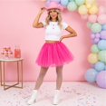 thumbnail image 4 of EANJE Fashion Ballet Skirt For Women Pleated Gauze Short Skirt Adult Dancing Skirt Tutu Skirts Hot Pink One Size, 4 of 6