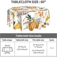 thumbnail image 4 of Fall Pumpkin Thanksgiving Round Tablecloth Thicken Desk Cloth Washable Table Cover Table Cloth for Kitchen Daily Dinning Party Tabletop Decor 60 Inch, 4 of 6