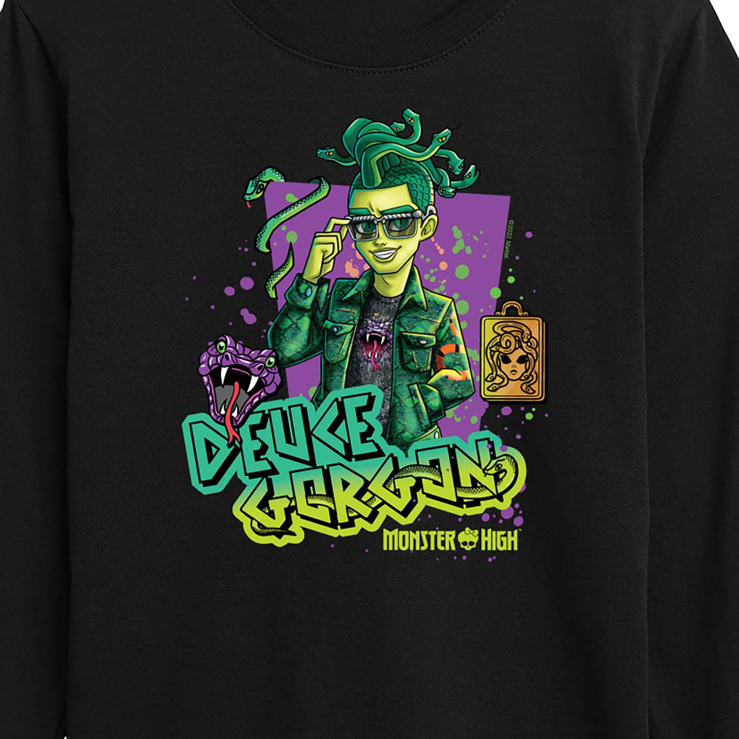 Monster High - Deuce Gorgon - Toddler And Youth Long Sleeve Graphic T-Shirt