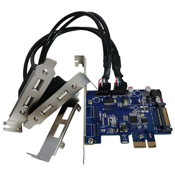 FOR PCIe 2 ports usb internal 2 port 9pin 9-pin USB2.0 expansion card usb WIFI PCI-E adapter converter card
