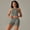 Dark Gray, variant on Workout Sets for Women 2 Piece Seamless Tank Top Sport Bra High Waist Biker Shorts Yoga Exercise Outfits