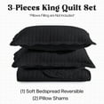 thumbnail image 6 of IR Imperial Rooms 2 Piece Microfiber Quilt Reversible Kids Bedding Soft 1 Bedspread & 1 Pillow Shams Black Twin, 6 of 12