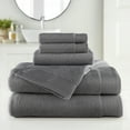 thumbnail image 5 of Hotel Style 100% Organic Cotton Luxury 6-Piece Towel Set, Charcoal Sky, 5 of 11