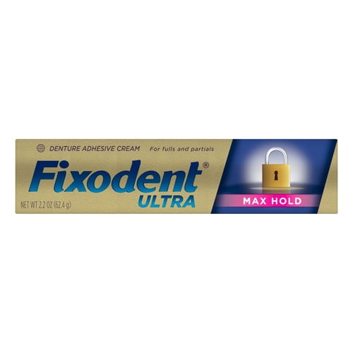 Fixodent Ultra Max Hold Dental Adhesive Cream, 2.2 Oz, 3 Pack