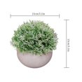 thumbnail image 2 of Bola de hierba artificial en maceta, simulación de hierba, decoración de plantas, decoración de la mesa de la oficina en casa, hierba tipo 4, blanco Advancent HA7593-11B, 2 of 6