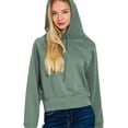 thumbnail image 2 of Zenana Drawstring Scuba Hoodie, 2 of 3