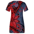 thumbnail image 4 of Blusa informal con estampado de botones y cuello en V de manga corta a la moda para mujer Pompotops qwe23053, 4 of 4