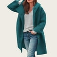 thumbnail image 5 of Bixock Winter Pea Coats for Women Peacoat Jacket Hooded Solid Color Long Sleeve Button Front Side Pocket Warm Outerwear for Women Clothings, 5 of 6