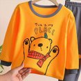 thumbnail image 5 of TOWED22 Toddler Newborn Boy Clothes 2Pcs Long Sleeve Print Cotton Pullover Top Elastic Waist Pants Fall Winter Outfits(Yellow,2-3 Y), 5 of 5