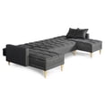thumbnail image 4 of Sala Modular Doble Chaise Makora Travis con Memory Foam Color Oxford Lino Respaldo Reclinable de 3 Posiciones, 4 of 7