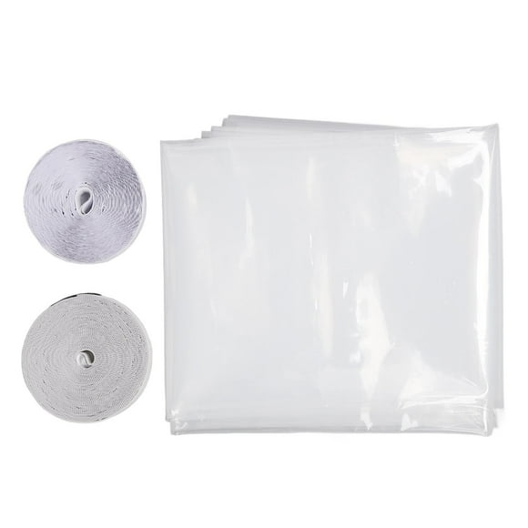 Window Insulation Film Kit for Cold Heat Thicker Reusable Adhesive Cuttable Clear Window Insulating Film 188 X 200cm