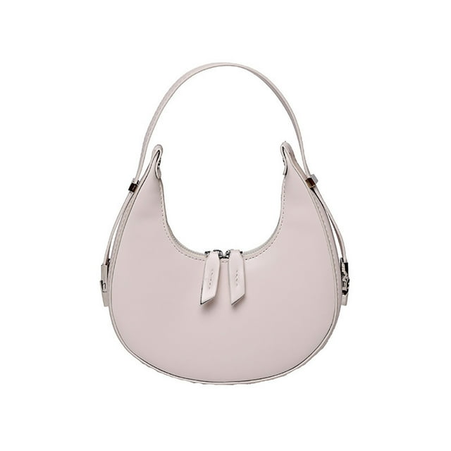Bolso de mano de cuero de moda para mujer, estilo hobo, con forma de media luna, para hombro y debajo del brazo