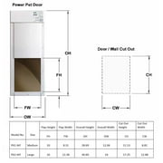 High Tech Pet PX-2 - Large Power Pet Door for Door Installations - Wi-Fi Smartphone Controlled