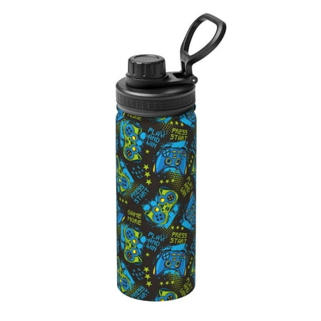 

Ocsxa Play Game Print 18oz Stainless Steel Water Bottle Unisex Water Bottle Insulated Sports Water Cup Flask for Cold Water Drinks/Sports/Travel/Car/School