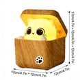 thumbnail image 3 of Cat Night Light, Cute Night Light, Night Light, Nursery Night Light, 4.5X4.5X4.5 Inch Compact Usb Rechargeable Led Night Lamp with Remote, Soft Warm Glow Portable Decorative Lamp, 3 of 6