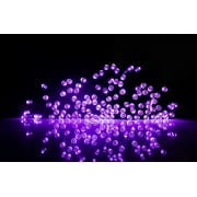 2 Pack Solar String Lights 72ft 22m 200 LED 8 Modes Solar Powered Outdoor Lighting Waterproof Christmas Fairy Lights for Xmas Tree Garden Homes Ambiance Wedding Lawn Party Decor (Purple)