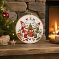 thumbnail image 5 of Christmas Cross Stitch Kit Elves Workshop Snow Globe Gift Round Hoop, 9.5 Inch Pre-Printed Canvas DIY Holiday Wall Decor for Adults, 5 of 5