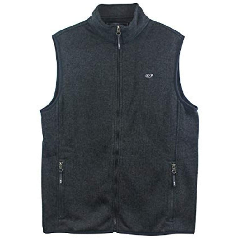 Vineyard Vines Men's Graphite Sweater Fleece Vest (XS) X-Small