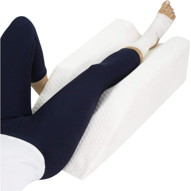 Cozymaker Leg Elevation Pillow - Cooling Gel Memory Foam, 10" Height, For Swelling, Surgery Recovery, Back & Knee Pain