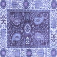 thumbnail image 1 of Ahgly Company Machine Washable Indoor Square Oriental Blue Traditional Area Rugs, 4' Square, 1 of 4