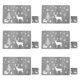 thumbnail image 3 of Injueey 12 unidades/juego de manteles de con temática navideña, posavasos para el hogar, restaurante, juego de almohadillas de PVC para comedor, B Kits de decoración para fiestas Gris Adular Injueey HA000267-04B, 3 of 6