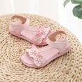 thumbnail image 4 of WMTBSRSWToddler Girls Buckle Sandals Open Toe Flat Slide Kids with Adjustable Back Strap Beach Slippers Summer Beach Slippers with Flower, 4 of 5