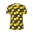 thumbnail image 5 of Wukai Geometric Pattern with Bee Print Men's Short-Sleeved Mesh T-Shirt,Quick-Dry Short Sleeve Workout T-Shirt-6X-Large, 5 of 8