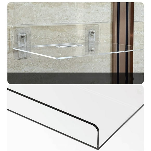 Estante de pared de acrílico sin perforaciones estante de pared sala de estar pared baño cocina almacenamiento