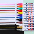 thumbnail image 2 of Rotulador de pintura permanente colorido, rotuladores blancos impermeables, rodadura de neumáticos, tela de goma, pintura de Metal, 12 colores, 6 unidades, 2 of 4