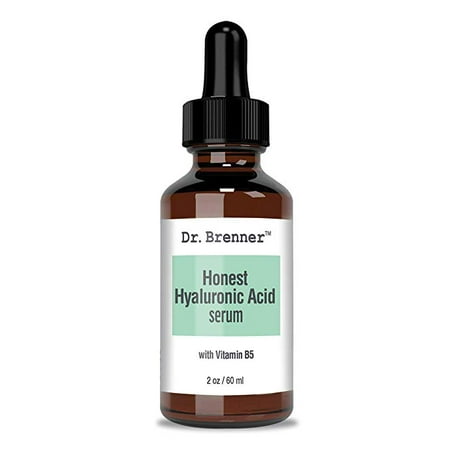 - 2 oz. Hyaluronic Acid Serum For Skin, Made with 100% Pure Hyaluronic Acid, Plumping, Anti-Aging, Hydrating, Moisturizing HA Serum With Vitamin B5 by Dr. Brenner