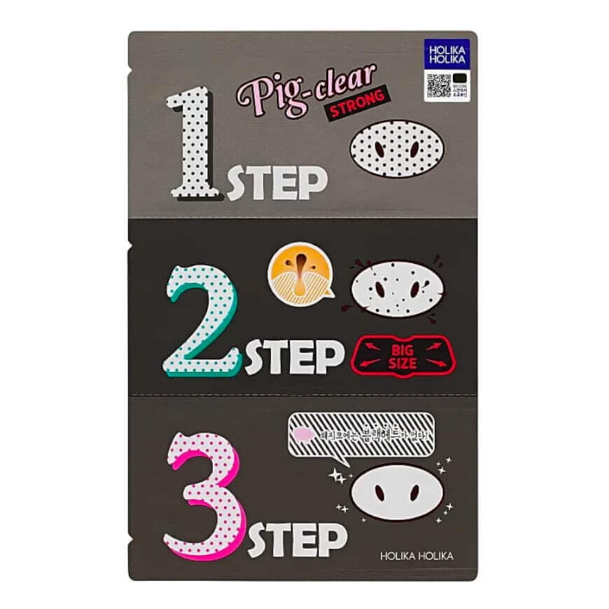 Kit Coreano 3 En 1 De Removedor De Puntos Negros Holika Holika (Fuerte)