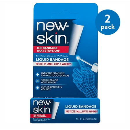 (2 Pack) New-Skin Liquid Bandage, 0.3 OZ (Best Liquid Skin Bandage)