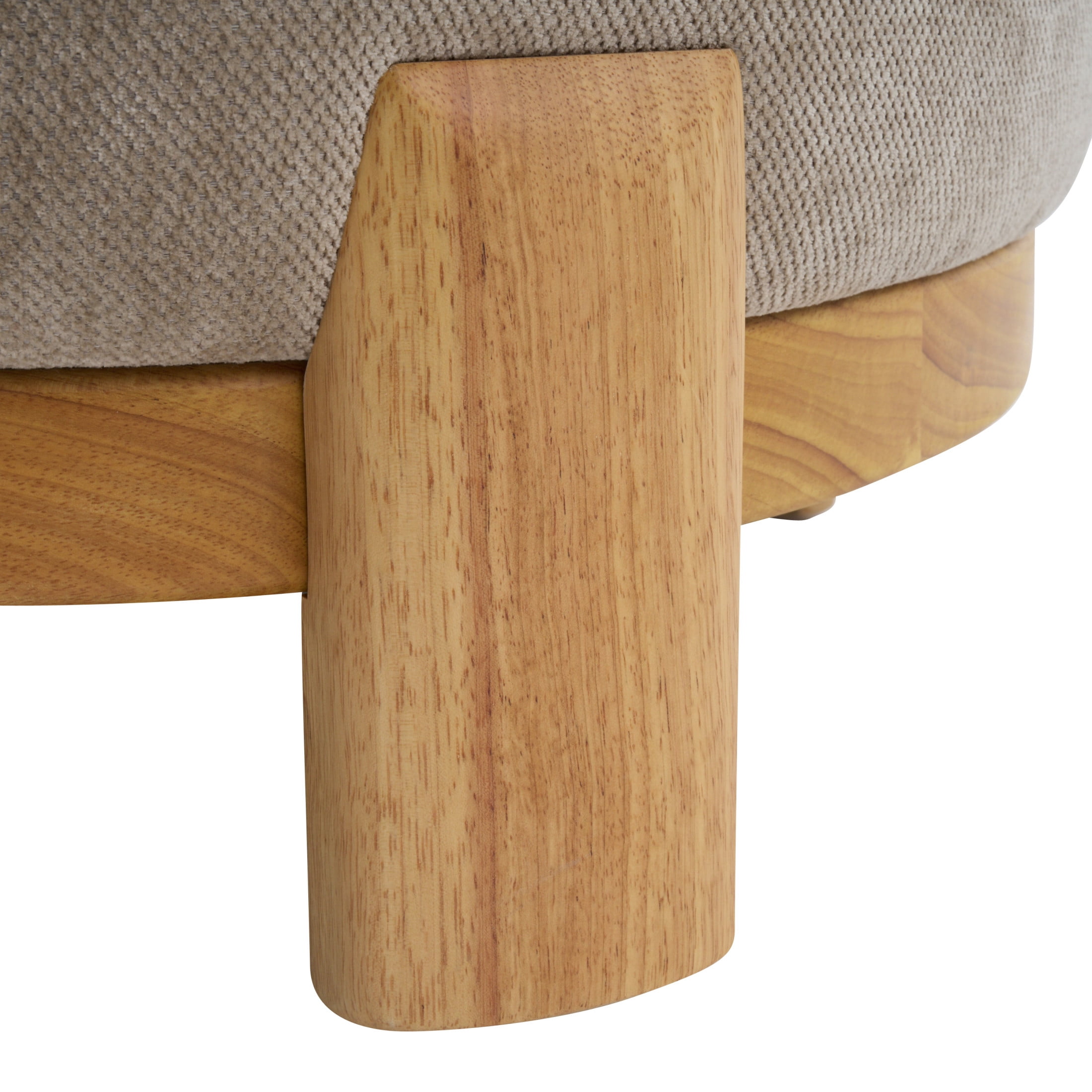 Christopher Knight Home Modern Upholstered Armless Accent Chair with Wood Legs, Wide Seat, Light Brown