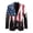American Flag Pattern, variant on Galaxy Starry Sky Pattern Lightweight Casual Sport Coat, Regular Fit Polyester Suit Jacket for Summer Business