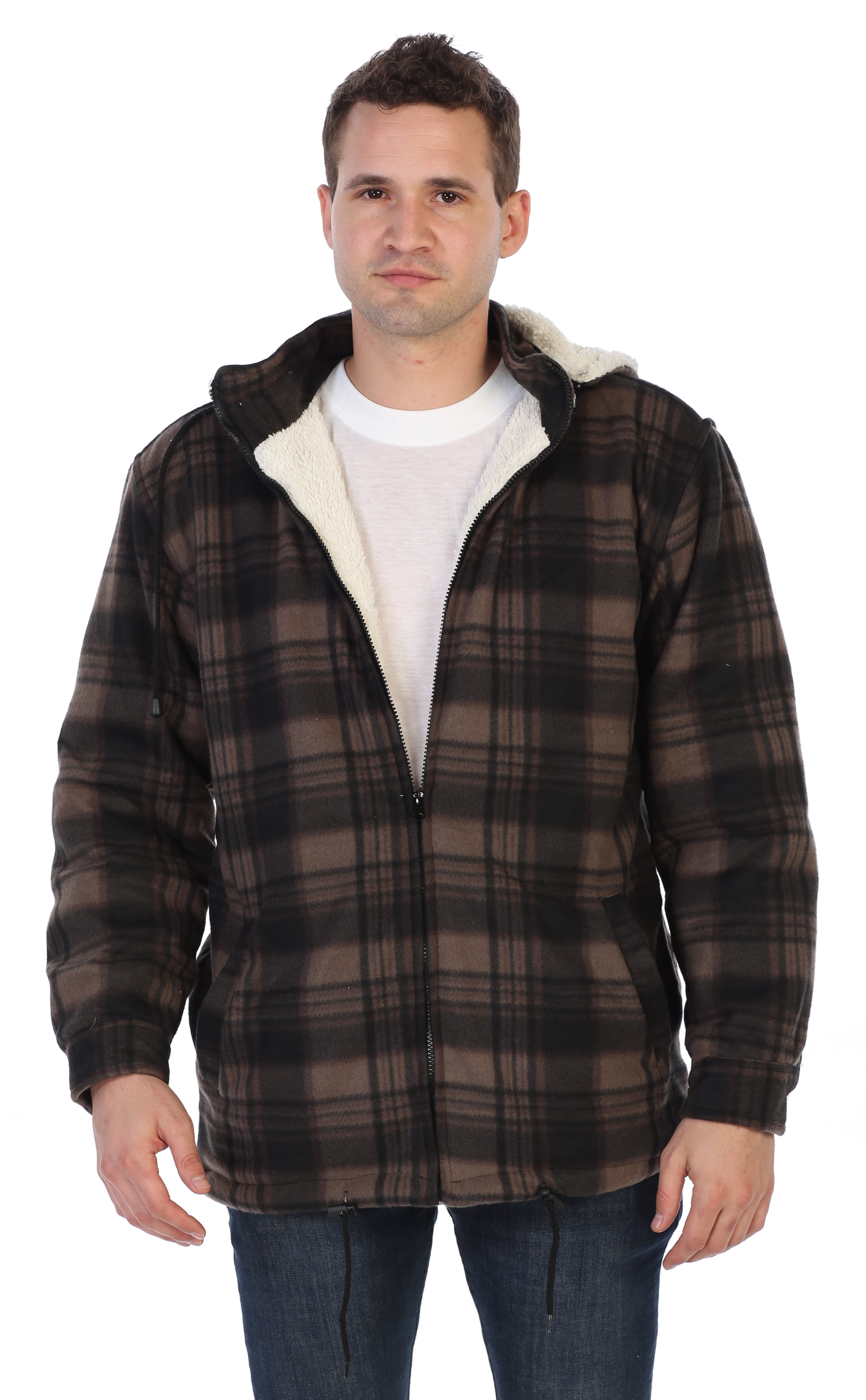 flannel mens jacket with hood