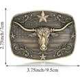 thumbnail image 2 of Cowboy Belt Buckle for Men Western Cowgirl Rodeo Longhorn Bull Belt Buckles, 2 of 7