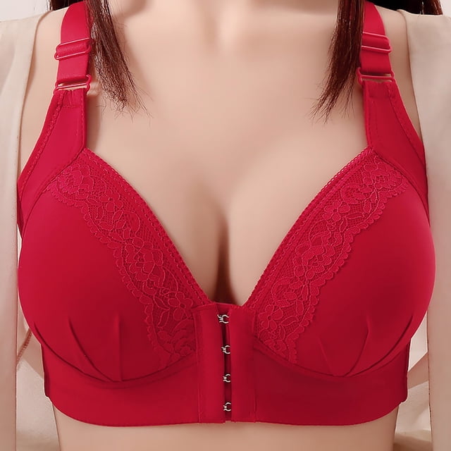 Everyday Front-Closure Bra for Daily Comfort Full Coverage Wireless Support Soft Lightweight non Padded Underwire Everyday Wear Plus Size