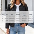 thumbnail image 3 of Short Puffer Jacket Womens Quilted Button Down Collarless Warm Fall Winter Casual Lightweight Windproof Coat with Pockets, 3 of 6