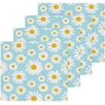 thumbnail image 2 of SKYSONIC Daisy Flower Washcloths Set of 2, Highly Absorbent Soft Cotton Fingertip Towels for Bathroom, Kitchen, Gym, Spa, Home Decor 12 x 12 Inch, 2 of 7