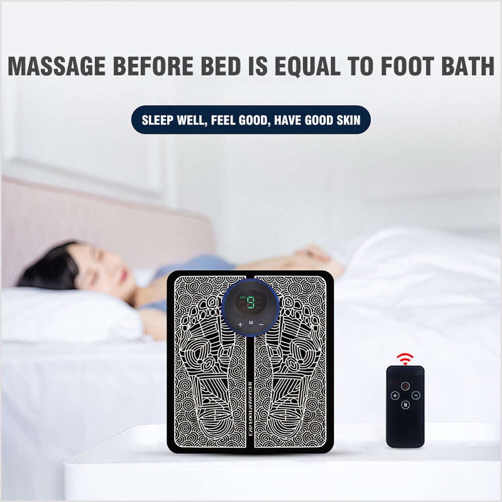 Electric EMS Foot Massager Leg Reshaping Pad Feet Muscle Stimulator Mat Stock