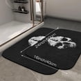 thumbnail image 2 of 1pc Skull Absorbent Non-Slip Bathroom Thickened Flannel Rug Decor,Soft,Quick Drying,Suitable For Indoor/outdoor Use,Bathrooms,Bedrooms,Kitchens,Terrace,Laundry Rooms,16"x24", 2 of 9