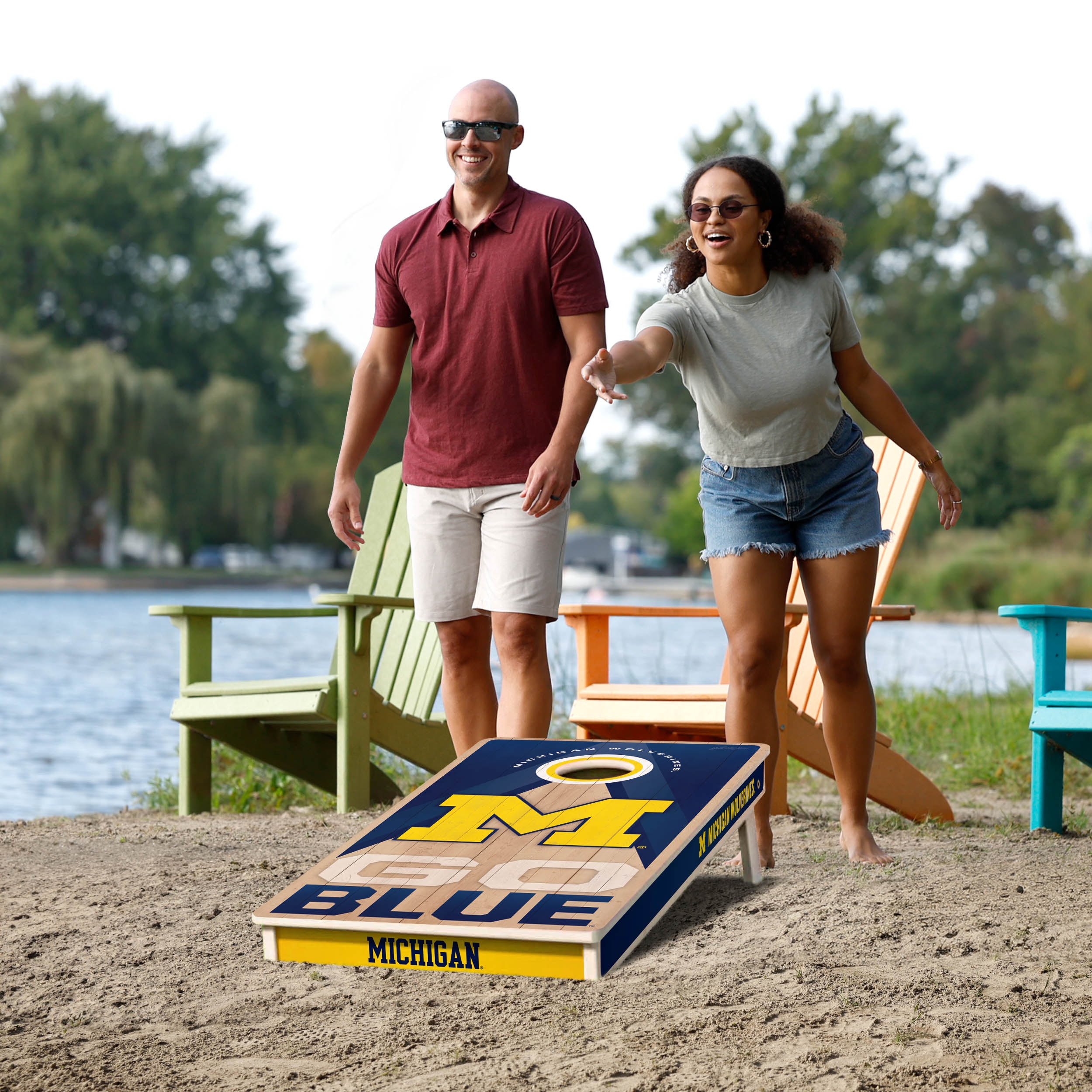 YouTheFan NCAA Michigan Wolverines 2x4 Slogan Series Cornhole