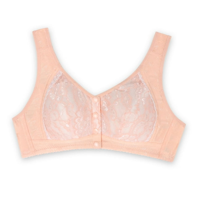 Gibobby Brasier con Cierre Frontal Push Up Ropa interior de mujer Hebilla frontal Ropa interior bordada Sujetador dee algodón recogido sin sujetador de anillo de(B,36)