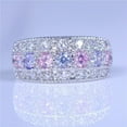thumbnail image 6 of Rings for Women Vintage Beautiful Diamond Silver Engagement Wedding Band Ring Valentine's Day Gifts Clearance, 6 of 8