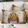 thumbnail image 2 of Vintage Sunflower Truck Throw Pillow Covers, Summer Botanical Pastoral Retro Art Soft Breathable Pillow Cases with Invisible Zipper, Toddler Pillowcases for Couch Bed Sofa Chair 12x20 Inches, 2 of 9
