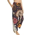 thumbnail image 2 of Naloa Forest Wild Mushroom Print Women’s Ultra-Soft Comfy Pajama Lounge Pants with Pockets & Drawstring, 2 of 8