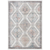 SAFAVIEH Oregon Celandine Floral Bordered Area Rug, Grey/Ivory, 5'1" x 7'6"