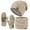 Beige, variant on WREESH Unisex Extra-Long Winter Fleece Knitted Set Hat, Scarf, and Gloves, Three-Piece Set With Beanie and Neck Warmers Beige