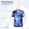 thumbnail image 3 of Picia Red And Blue Fire Dragon Pattern Mens Polo Shirts Quick Dry Short Sleeve Golf T Shirt Performance Moisture Wicking Casual Workout Baseball T-shirt-Large, 3 of 7