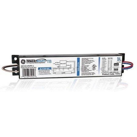 General Electric GE432-MVPS-L 4 71832 Program Start Fluorescent Ballast, 4-Lamp, 32W T8, 120-277V